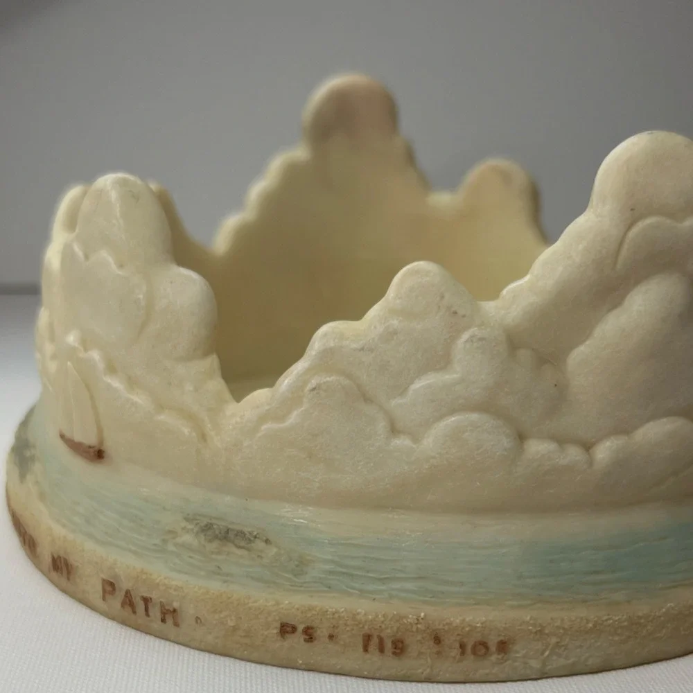 Religious Lighthouse Candle Holder Thy Word Is A Lamp Unto My Feet Resin Base